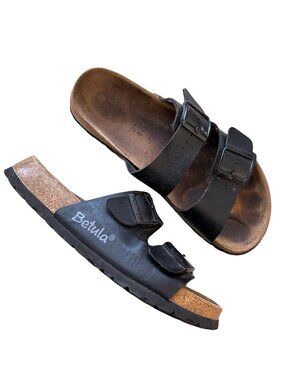 Betula Women's Sz 9 by Birkenstock Boogie model Black Double-Strap Sandals